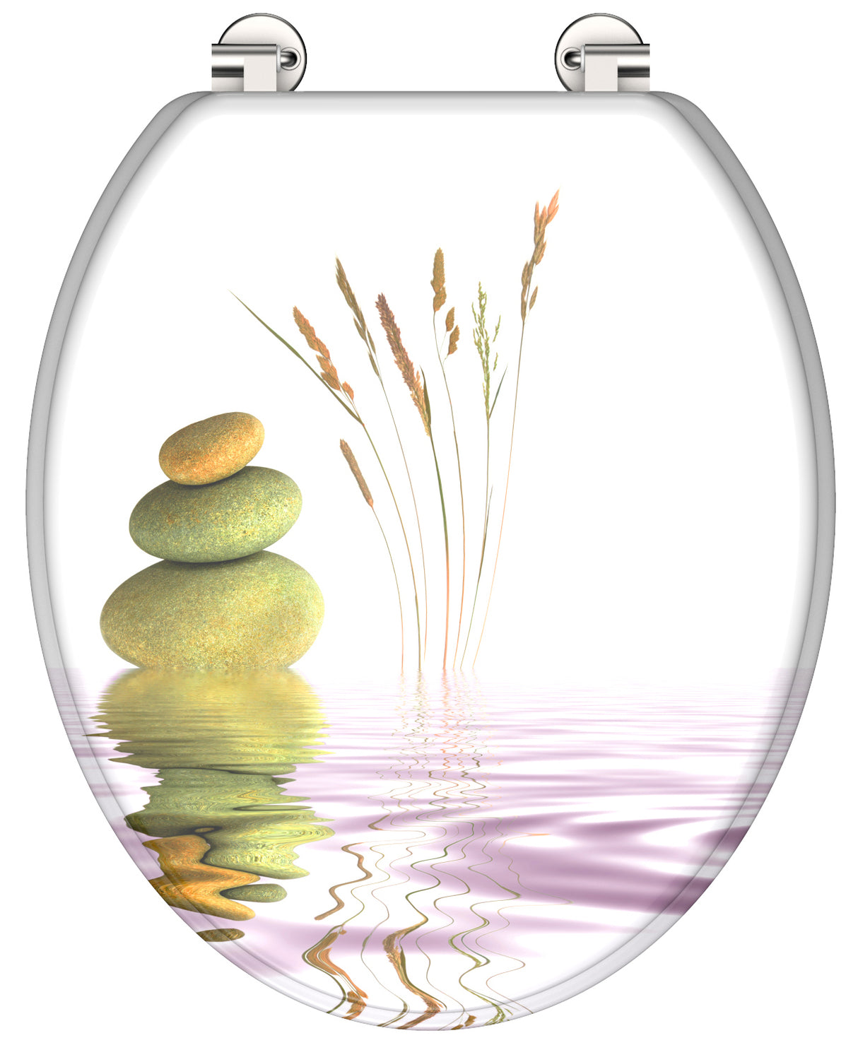 Mönstrad toalettsits universal med träkärna - BRA. CC-mått: 125-175mm Längd: 430-455mm Bredd: 370mm.