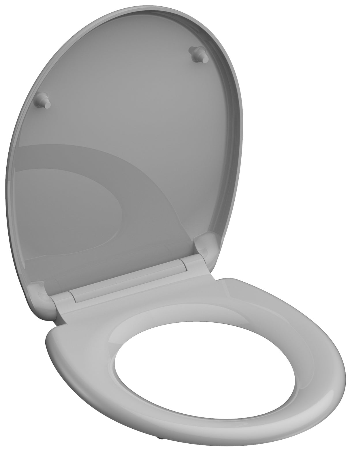 Grå toalettsits universal i Duroplast - BÄST. CC-mått: 60-160mm Längd: 405-460mm Bredd: 375mm.