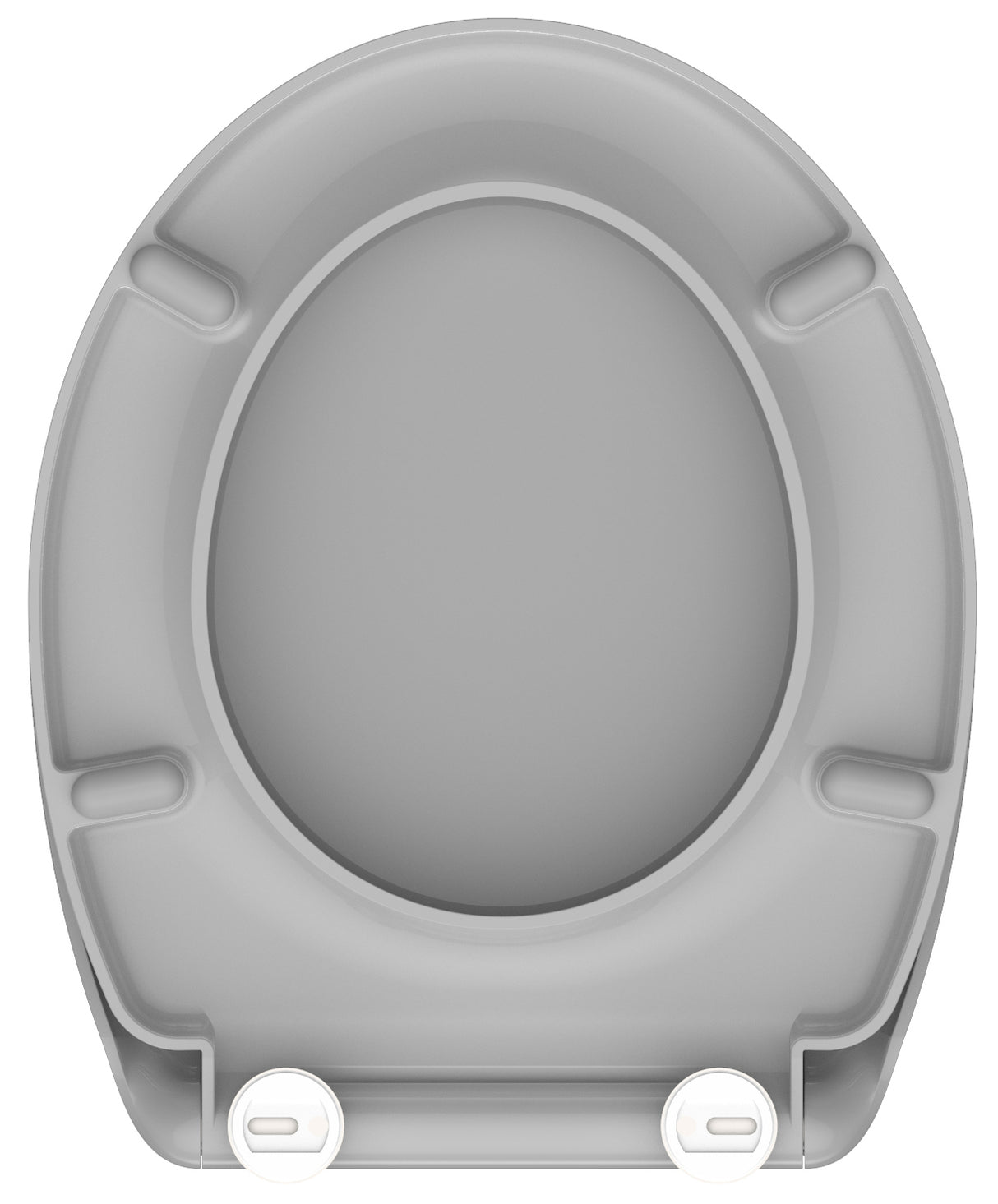Grå toalettsits universal i Duroplast - BÄST. CC-mått: 60-160mm Längd: 405-460mm Bredd: 375mm.