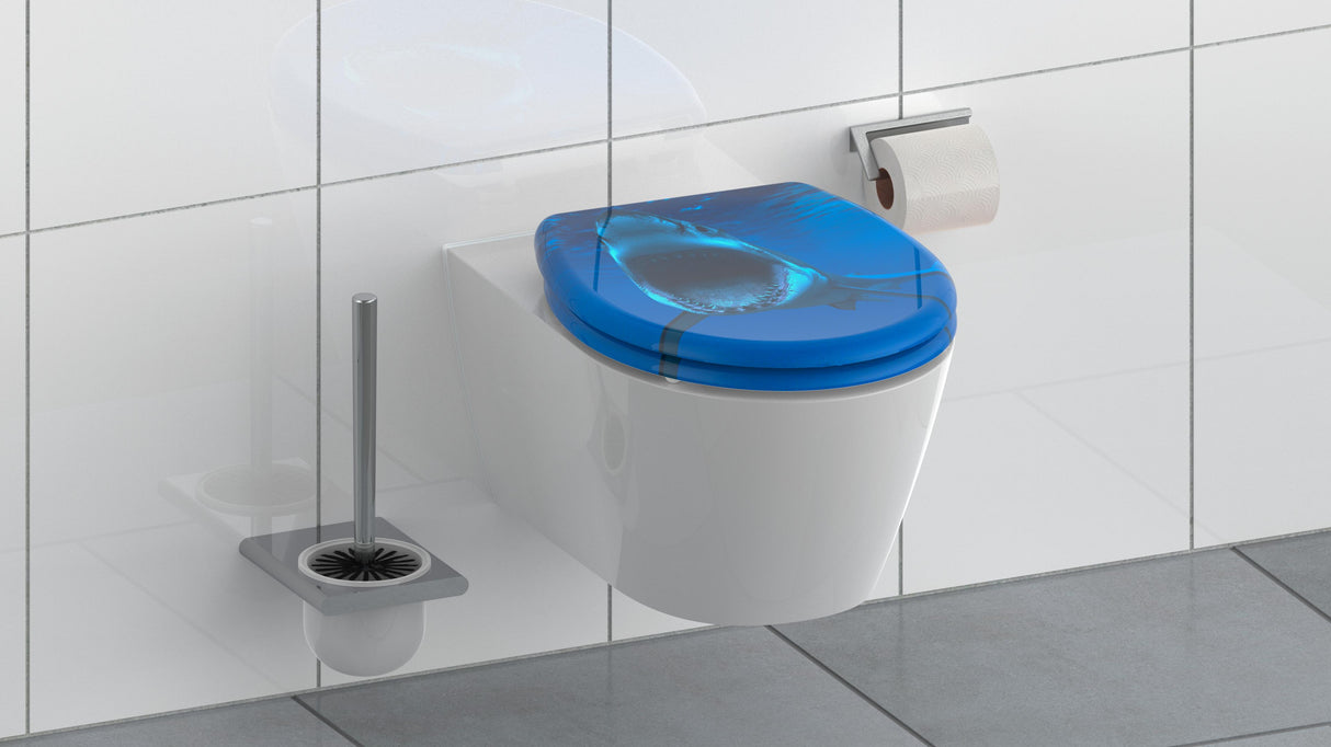 Mönstrad toalettsits universal i Duroplast - BÄST. CC-mått: 60-160mm Längd: 405-460mm Bredd: 375mm.