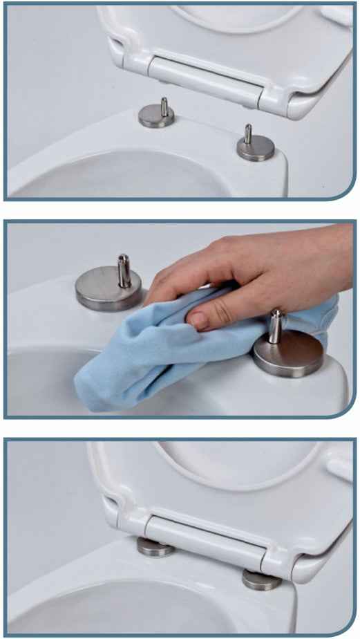 Mönstrad toalettsits universal i Duroplast - BÄST. CC-mått: 60-160mm Längd: 405-460mm Bredd: 375mm.