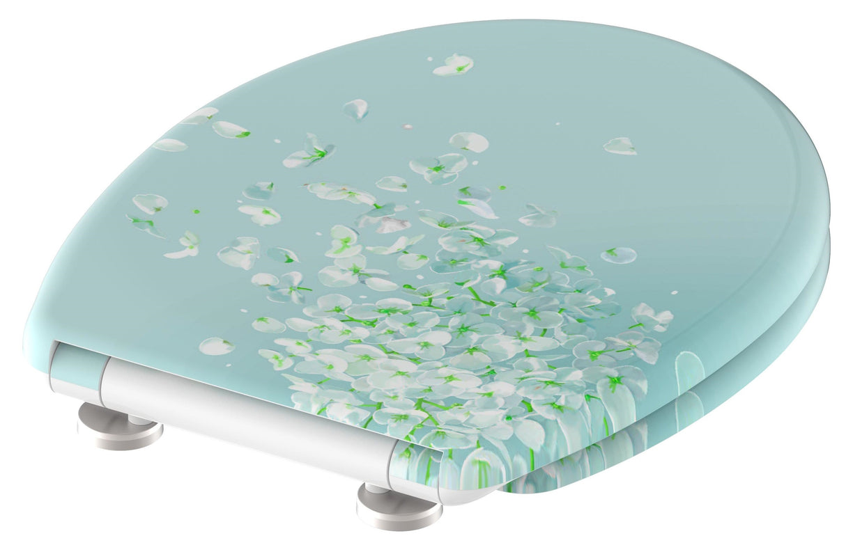 Mönstrad toalettsits universal i Duroplast - BÄST. CC-mått: 60-160mm Längd: 405-460mm Bredd: 375mm.