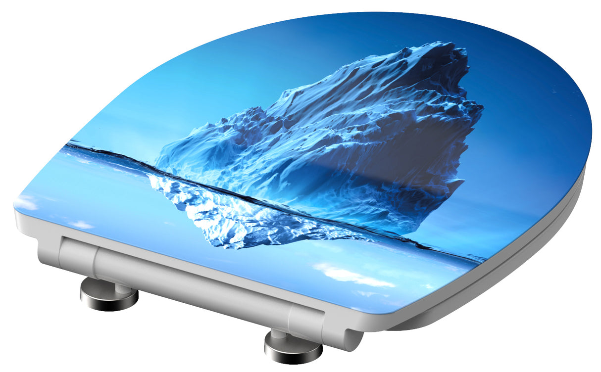 Högblank mönstrad toalettsits universal i Duroplast - BĂST. CC-mĂ„tt: 90-190mm LĂ€ngd: 435-490mm Bredd: 374mm.