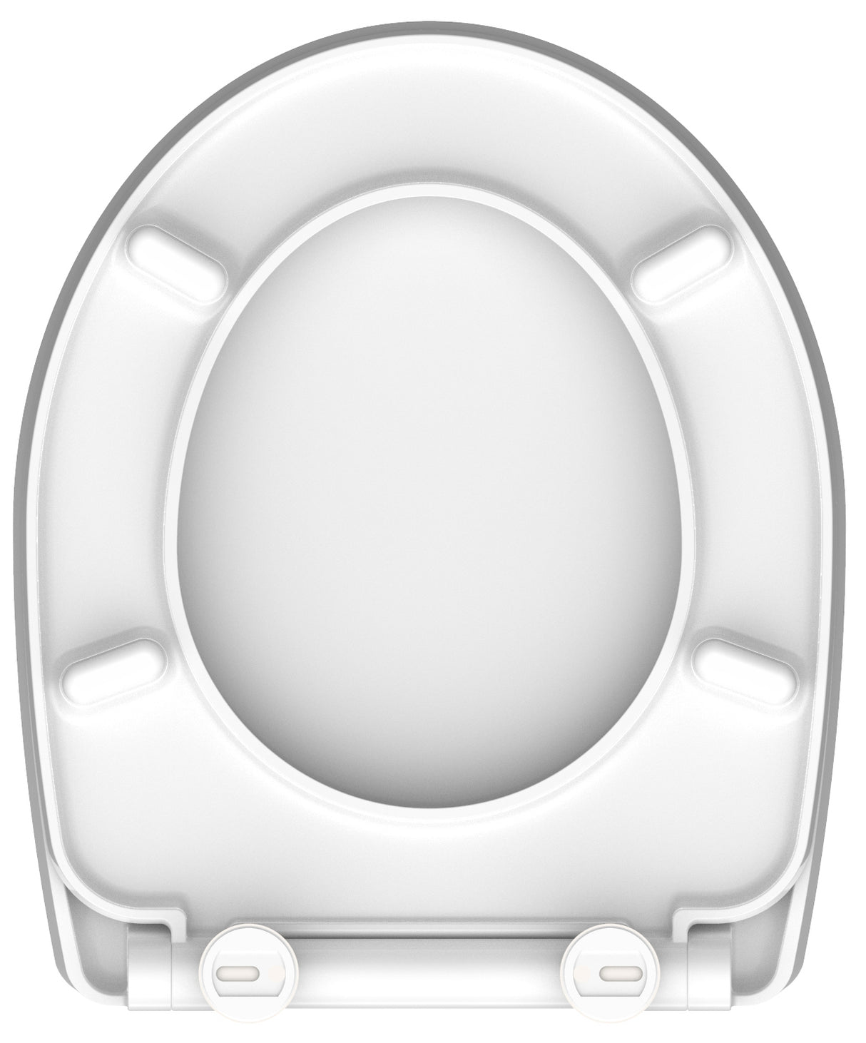 Högblank mönstrad toalettsits universal i Duroplast - BÄST. CC-mått: 90-190mm Längd: 435-490mm Bredd: 374mm.