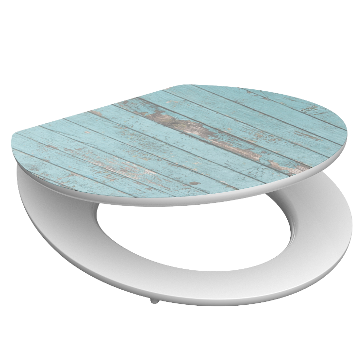 Högblank mönstrad toalettsits universal med trĂ€kĂ€rna - BĂTTRE. CC-mĂ„tt: 130-185mm LĂ€ngd: 425-475mm Bredd: 370mm.