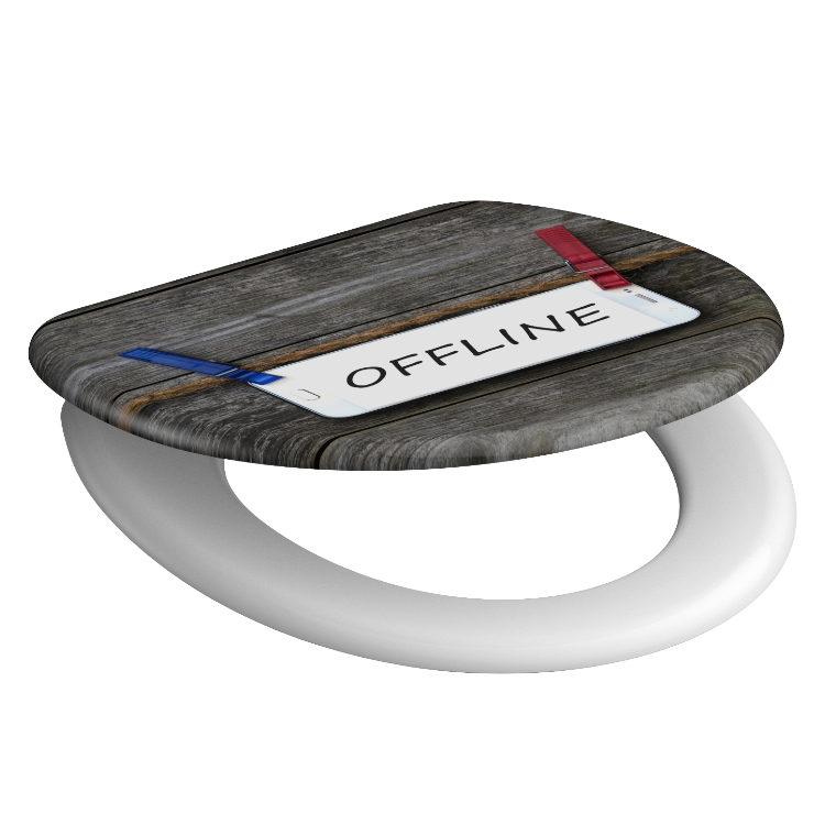 Mönstrad toalettsits universal i Duroplast - BĂTTRE. CC-mĂ„tt: 125-210mm LĂ€ngd: 425-435mm Bredd: 373mm.