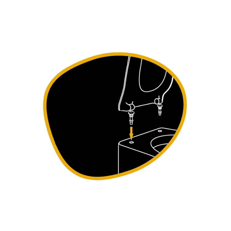 Svart toalettsits för IDO (Proppbeslag) - BĂST