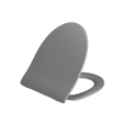 Antracitgrå slimmad toalettsits för IFÖ (Proppbeslag) - BÄST