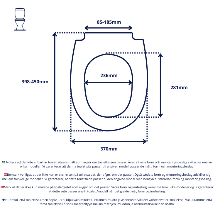 Antracit toalettsits för IFĂ- BĂTTRE