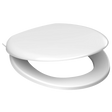 Vit toalettsits universal i Duroplast - BÄST. CC-mått: 105-170mm Längd: 435-470mm Bredd: 377mm.