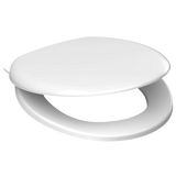 Vit toalettsits universal i Duroplast - BÄST. CC-mått: 105-170mm Längd: 435-470mm Bredd: 377mm.