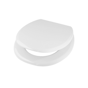 Vit toalettsits universal med träkärna - BÄST. CC-mått: 100-210mm Längd: 435mm Bredd: 370mm