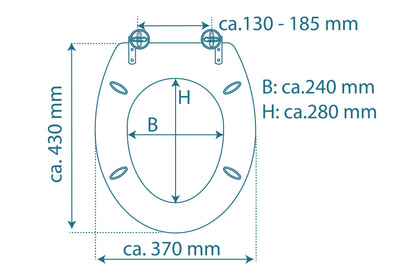 Högblank mönstrad toalettsits universal med träkärna - BÄTTRE. CC-mått: 130-185mm Längd: 425-475mm Bredd: 370mm.