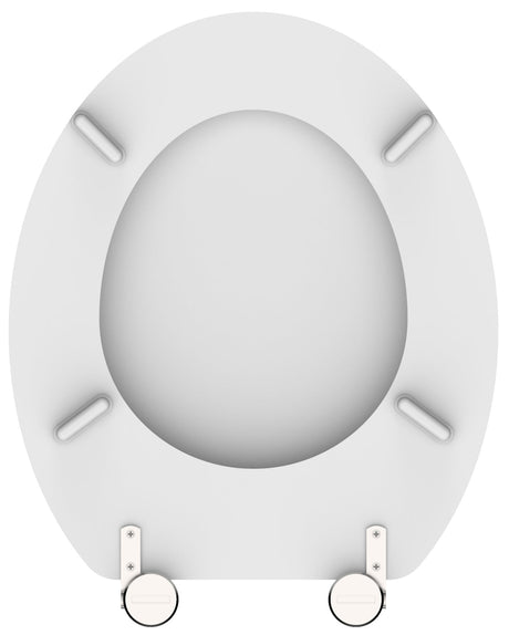 Vit toalettsits universal med träkärna - BRA. CC-mått: 130-180mm Längd: 430-455mm Bredd: 380mm.