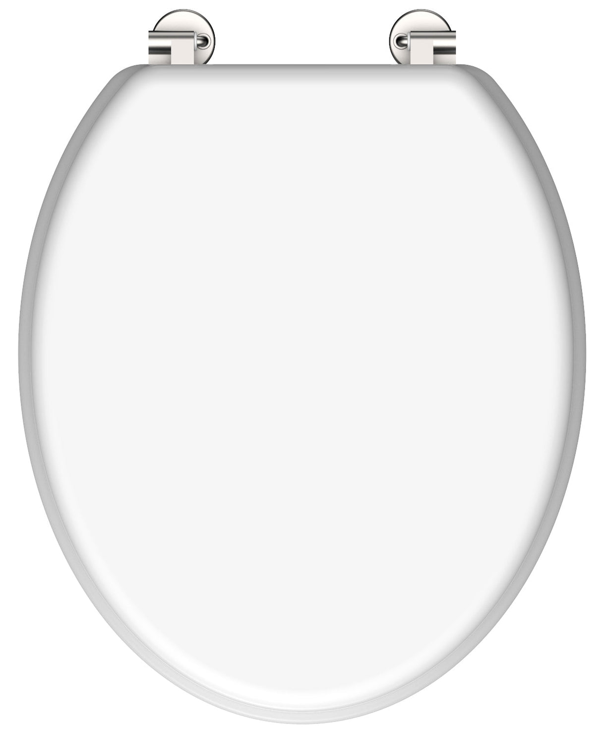 Vit toalettsits universal med träkärna - BRA. CC-mått: 130-180mm Längd: 430-455mm Bredd: 380mm.