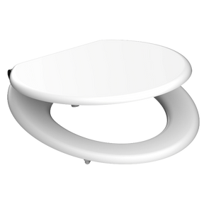 Vit toalettsits universal med träkärna - BÄTTRE. CC-mått: 130-185mm Längd: 425-475mm Bredd: 375mm.