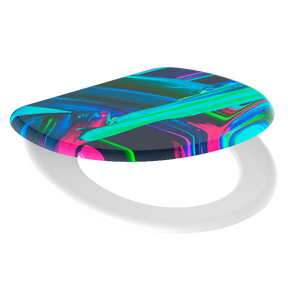 Mönstrad toalettsits universal i Duroplast - BÄTTRE. CC-mått: 125-210mm Längd: 425-435mm Bredd: 373mm.