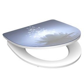 Högblank mönstrad toalettsits universal i Duroplast - BÄST. CC-mått: 90-190mm Längd: 435-490mm Bredd: 374mm.