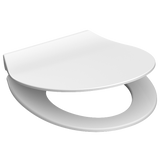 Vit slimmad toalettsits universal i Duroplast - BÄST. CC-mått: 70-190mm Längd: 415-455mm Bredd: 380mm.