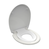 Vit toalettsits universal anpassad för barn - BÄST. CC-mått: 90-190mm Längd: 415-455mm Bredd: 371mm.